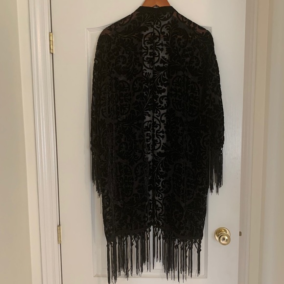 Zara Boho Black cut velvet kimono - Picture 9 of 11